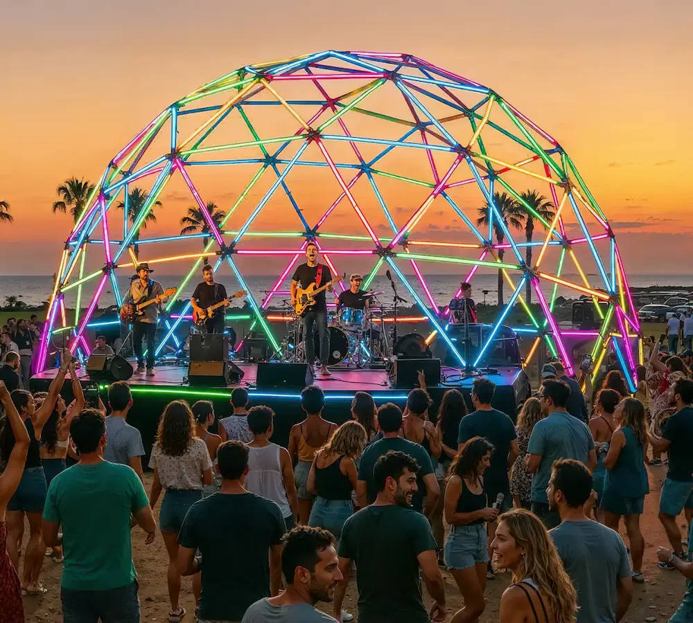 escenario principal con tributos musicales